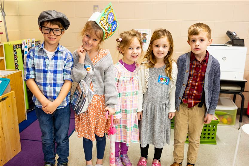 Students celebrate the 100th day of school